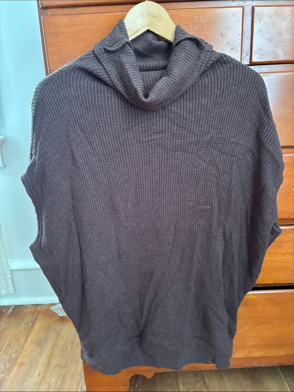 Women's Dark Brown Knit Turtleneck Pullover